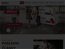 Tablet Screenshot of kotex.cz